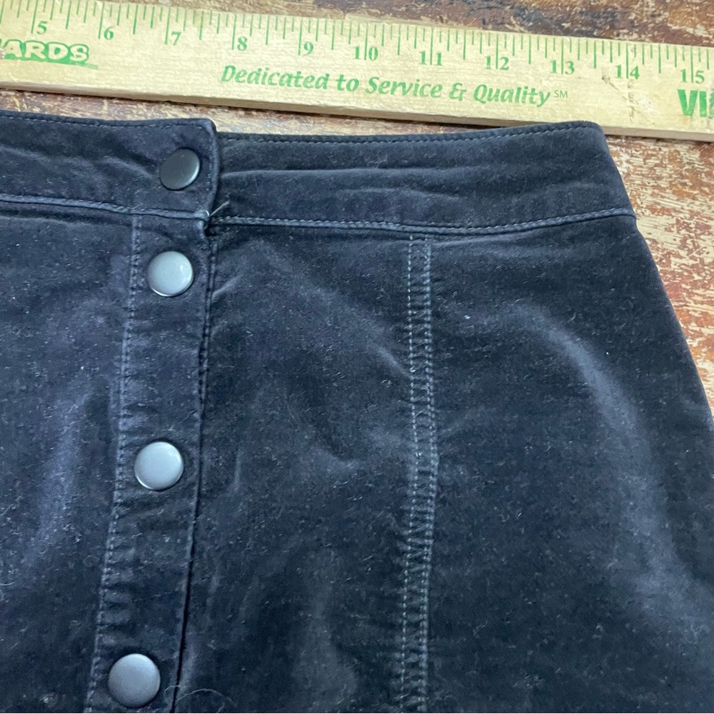 Brandy Melville Black Button-Front Corduroy Mini Skirt - Picture 6 of 6